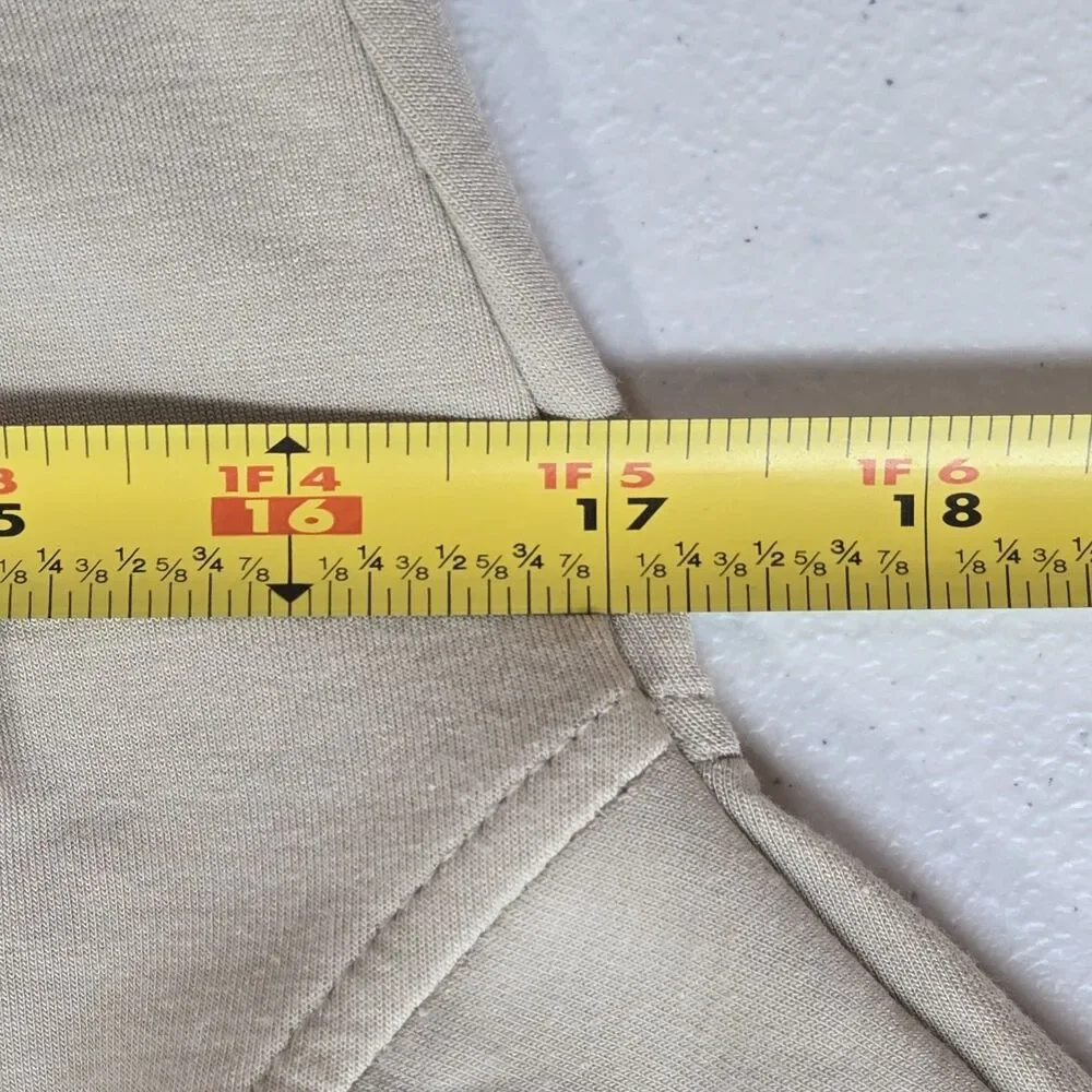 Better Together Modal Blend Hooded Long Sleeve Crop Sweatshirt in Taupe SZ S - Picture 5 of 5